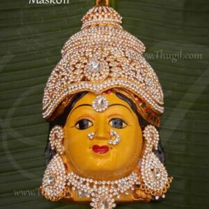 Goddess Lakshmi Mask Vara Laksmi Face with Decorations Buy Now 8 inch