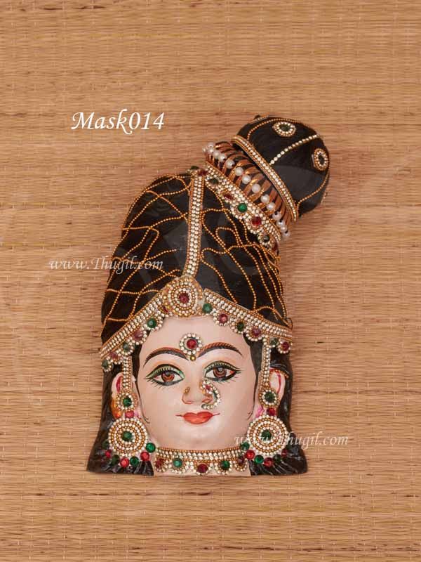 Goddess Lakshmi Mask Vara Laksmi Face with Decorations Buy Now 10 inch