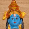 God Vishnu Krishna Face Hanging Mask with Decorations 6.5 inch