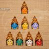 NavaDurga Face Goddess Durga in 9 Colours with Decorations - 7 inches