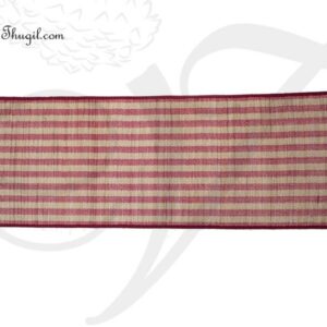 26" x 72" Banana Fiber Yoga mat - Chevron - Beige & Crimson