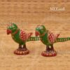 Colorful Attractive Meenakari Parrot 1 Pair BUy Now 2.7"