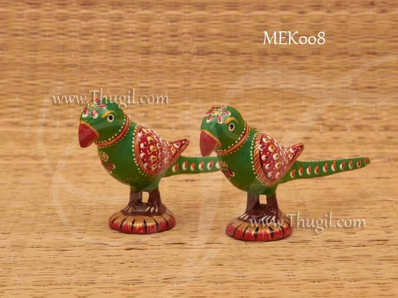 Colorful Attractive Meenakari Parrot 1 Pair BUy Now 2.7"
