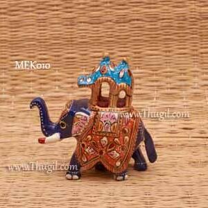 Elephant Meenakari Design Statue Indian Style Gift 3 inches