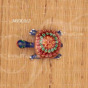 Tortoise Meenakari Design Statue Indian Style Gift 2.5 inches
