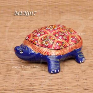 Tortoise Meenakari Design Statue Indian Style Gift 3.5 inches