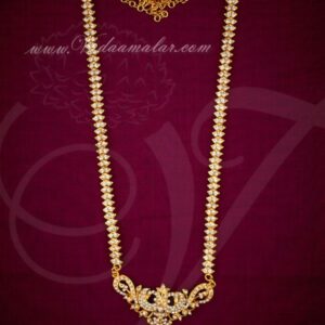 10" Deity necklace white stones necklace for puja decoration necklace
