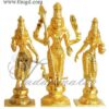 5.5 inches Murugar Valli Deivanai Moorthi Brass Deity