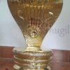 Nagabharanam Shiva Lingam Snake Pedam Vahan for Temple Gold Toned 16 Inches