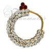 Deity Nath White and red Stone Nose Ring Nath Amman Ornaments