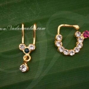 Mookuthi Nath Multicolor Stone Nose Ring Buy Now 3 Pairs