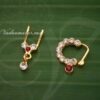 Mookuthi Nath White And Maroon Stone Nose Ring Buy Now 3 Pairs