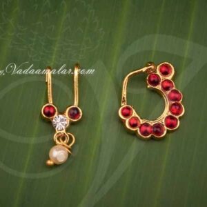 Mookuthi Nath Kemp Stone Nose Ring Buy Now 3 Pairs