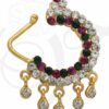 Deity Nath Multi Color Stone Nose Ring Nath Amman Ornaments 1.5 inches