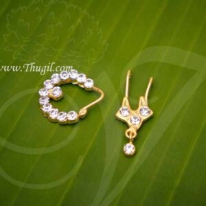 Nath Bullak White Stone Nose Ring Amman Ornaments Buy Now 3 pairs