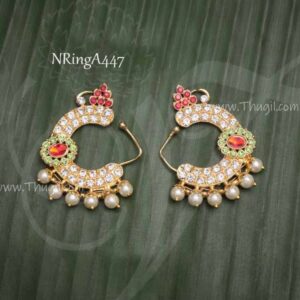Large mukkera Nathu Nose Rings for Amman Durga Ma 2.2 inches
