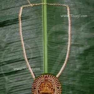 Large Lakshmi design dazzling quality stones Pendant 14.5 inches