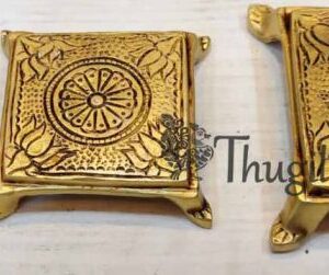 Square base Manai Brass Pedestal Stand For Idols 5"