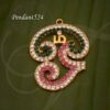 OM Pendant Multi Color Pathakam Hindu Idol Statue for Temple Buy Now 2"