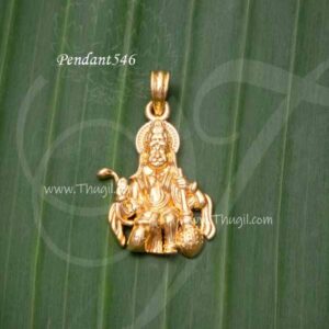 Hanuman Pendant Gold-Plated Crawling with Dollar Design 1 inches