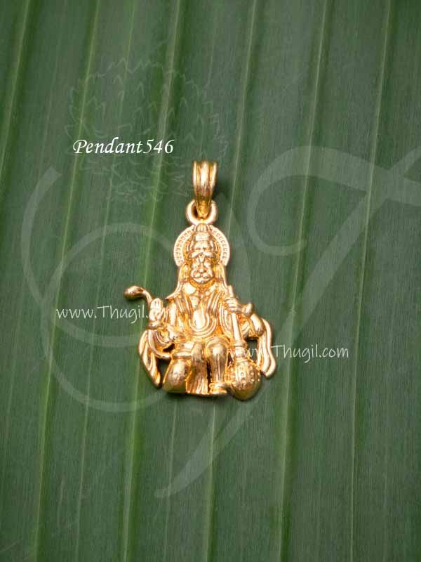 Hanuman Pendant Gold-Plated Crawling with Dollar Design 1 inches