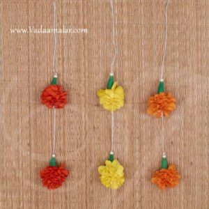Marigold Flower Samanthi Cloth Flower Toran Decoration Buy Online 30 flowers