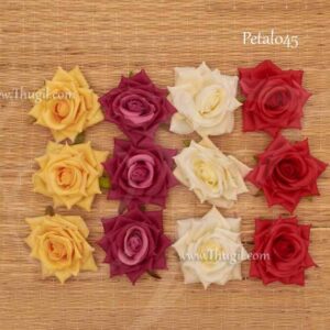 12 Assorted Colours Artificial Rose Heads Flower Roja Buy Now 2.5 inch