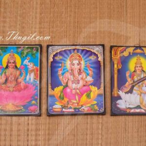 Lakshmi Ganesha Saraswati Laminated Photo Frame Buy Online 11 inches