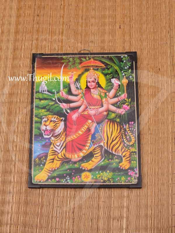 Photo Frame Goddess Durga Devi Shakthi Amma Laminated Picture Buy Now 11"