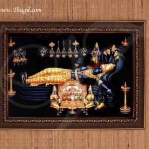 Anantha Padmanabha Resting Sheshnag Touching Shiva Lingam Photo Frame 14 "