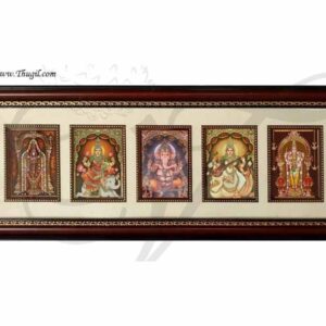 5 Hindu God and Goddess Photo Frame PlyWood Buy Now 24 inches