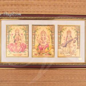Saraswathi Lakshmi Ganesha Photo Frame PlyWood Buy Now 20"