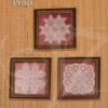 Photo Frame Kolam Design For Wall Hanging - 9 inches (3 Piece)
