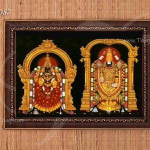 Tirupati Balaji with Padmavati Photo Frame Wall Hanging 12 inches