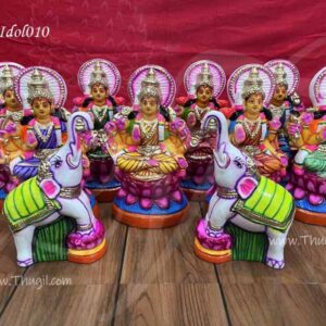 Ashta Lakshmi Set Paper Mache Golu Dolls 11 inches