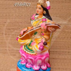 Saraswathi Doll Navarathatri Paper Mache 17.5 inches