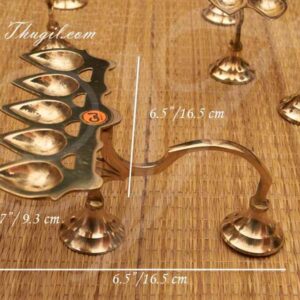 5 pieces Brass Pancha Hindu Pooja Aarthi Set Buy online