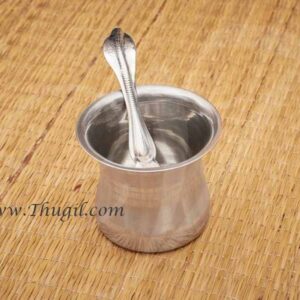 2.5" Traditional Stainless Steel Puja Panchapathiram Uthirani/Pooja Item Buy Now