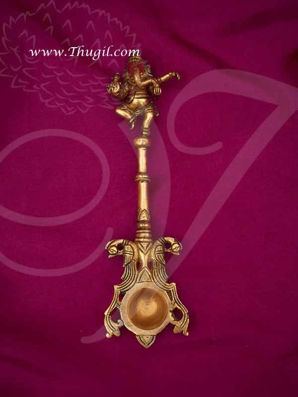 Brass Dancing Ganesha Spoon Buy Now 10 inches