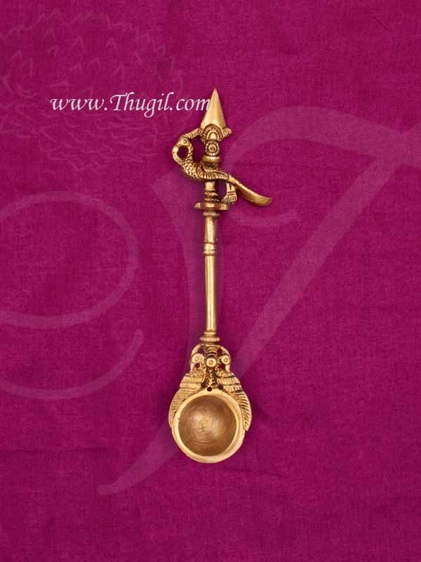 6.5" Traditional Brass Peacock Design Spoon Buy Now