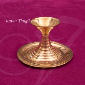 3" Brass Caamphor Holder Camphor Burner Aarthi Jyothi Pooja Sooda Thattu