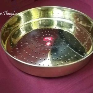 12 inches Brass Jalladai Plate for Abishekam Thirumanjanam Puja Buy Now #3