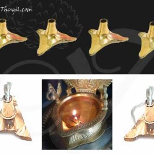 Small Size Brass Vilakku Thiri Stand Deepam Wick Holder Buy Now - 4 pieces