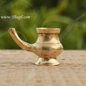 8" Brass Kindi Brass Kamandalu Holy Water Gangajali Lota Kalash Sacred Water Buy now