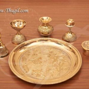 Brass Thali Pooja Plate Festival Set For Navarathri Poojai Buy Now
