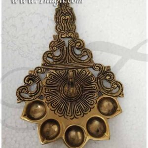 Brass Aarathi Dhoop Peacock Design For Pooja Arti Buy Now 8 inches