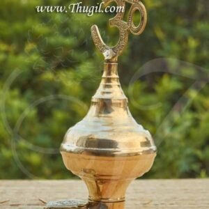 Om Symbol Diya Standing Brass Thoondamani Thudamani Villaku Diyas Puja Buy Now 9"