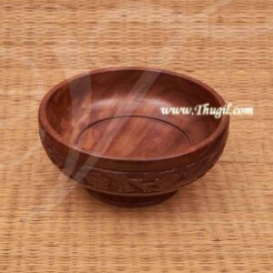 Wooden Pooja Flower Bowl Buy Now 2"