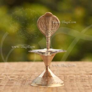 Brass Shiv Lingam Stand With Nagam Buy Online 4.5 inches