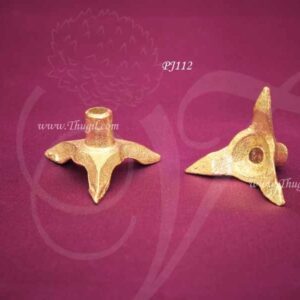 Small Size Brass Vilakku Thiri Stand Deepam Wick Holder- 2 pieces